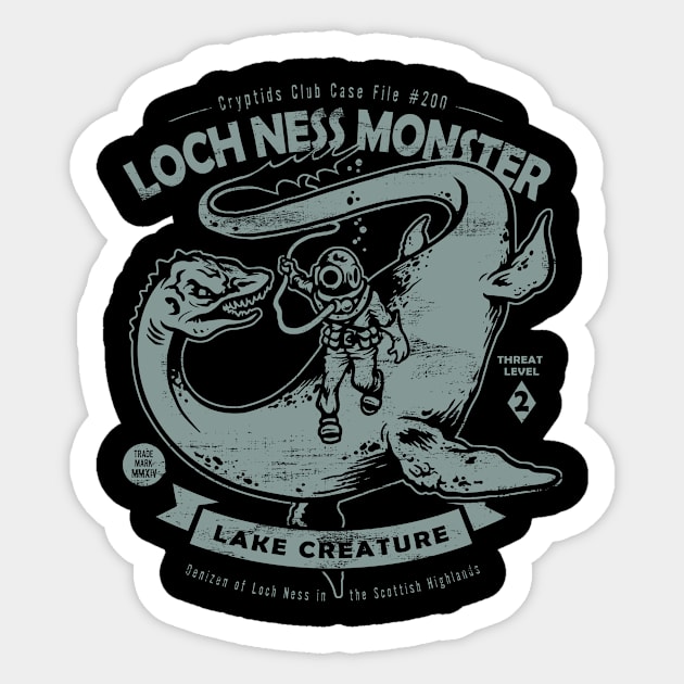 Loch Ness Monster Sticker by heartattackjack